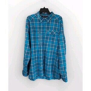 Under Armour HeatGear Mens Blue Plaid Vented Long Sleeve Shirt Size XXL